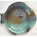 Shorter & Son Fish plate Art deco Clarice Cliff shape 23 cm x 20 cm Gloss Airbrushed green
