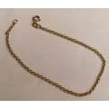 9ct Gold Chain Bracelet 18.5cm 0.5g 375 / 9 carat