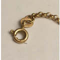 9ct Gold Chain Bracelet 18.5cm 0.5g 375 / 9 carat