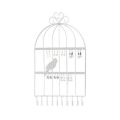 Metal Bird Cage Jewellery Hanger - White