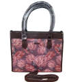 Cotton Road Handbag - 3 Sections - Brown & Protea