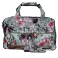Cotton Road Overnight Bag - Green & Pink Floral