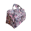 Cotton Road Travel Bag - Floral - Grey & Pink