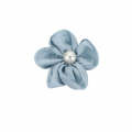 Hair Clip - Fabric Flower - Light Blue