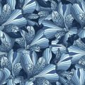 Scarf - blue inca lilies