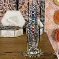 7 Chakra Buddha Incense Holder - Silver