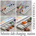 Selenite Charging Plate & Stones - 7 Chakra