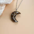 Moon / Crescent Necklace - Tigers Eye