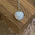 Heart Necklaces - Opal
