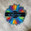 7 Chakra Welcome Sign - Light Blue