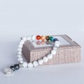 7 Chakra Worry Beads (White Howlite, Red Quartz, Orange Jasper, Tigers Eye, Green Agate, Turquois...