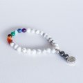 7 Chakra Worry Beads (White Howlite, Red Quartz, Orange Jasper, Tigers Eye, Green Agate, Turquois...