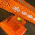 Wooden Incense Holder (Orange)