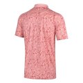 Handee Golf Short Sleeve Floral Print Men's Salmon Shirt