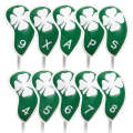 Funky Green with White Clover Iron Covers