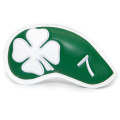 Funky Green with White Clover Iron Covers