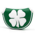 Funky Green with White Clover Round  Mallet  Covers