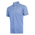 Handee Short Sleeve Premium Pique Knit Men's Shirt- Blue