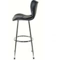 Tu2 Dimond padded Faux Leather Bar stool / Counter Stool - set of 2 - Black