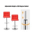 Kitchen Counter BarStools  Set of 2- Red, with swivel and height adjustment.