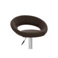 Leather Plush Bar Stools - Set of Two - Brown Colour