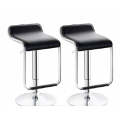 Barstool - Stylish Lowback PU leather barstools - set of 2 . Available in Black , Red or White