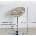 Bamboo height adjustable cutout barstool. Available in Beige or Brown
