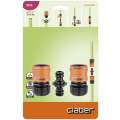 CLABER 3 Piece Set With Two Way Garden Hose Pipe Connector