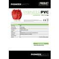 PIONEER SAFETY PVC Coated Red Knitted Wrist Gloves Large G013