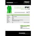 PIONEER SAFETY Gloves PVC Reinforced High Visibility Green Elbow 35cm G095