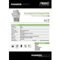 PIONEER SAFETY Cut Resistant Gloves Grey PU Palm Level 3 Size 10 G136