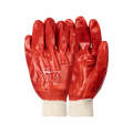 PIONEER SAFETY PVC Coated Red Knitted Wrist Gloves Large G013