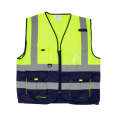 PIONEER SAFETY Vests Signaling With Zip Id Pocket Lime/Navy