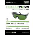 PIONEER SAFETY Glasses Green Anti Scratch