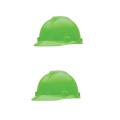 Cap Safety (Peak) Lime Green Lined ( 2 Pack )