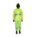 Rubberized High-Visual Reflective Tape Lime Rain Suit 2 Piece X-Large