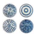 Ceramic Balls - Set of 4 Blue & White Beauty 10cm