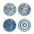 Ceramic Balls - Set of 4 Blue & White Beauty 10cm