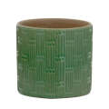 Ceramic Planter - Green Aztec