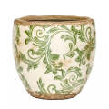 Ceramic Planter - Greens Med 14cm