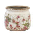 Ceramic Planter - Pink Floral 13.5cm