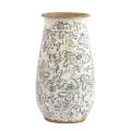 Ceramic Vase -  Blue Grey Flowers 34cm