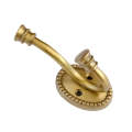 Hook - Oval Beaded Brass