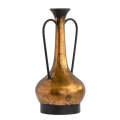 Metal Vase- Bronze & Ebony Handled