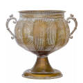 Metal Vase - Grand Bronze Handled Large 40cm