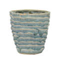 Planter - Ceramic Blue Grey Layered 17cm