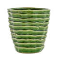 Planter - Ceramic Green Layered 16cm