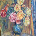 Scarf - Oil Painting Flower Vase