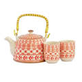 Teapot - Red Patterned