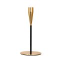 Candle Holder - Thin Gold & Black 22cm